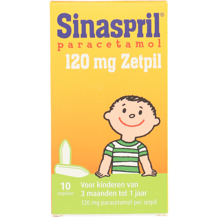 Sinaspril Paracetamol 120mg zetpil, 10 stuks