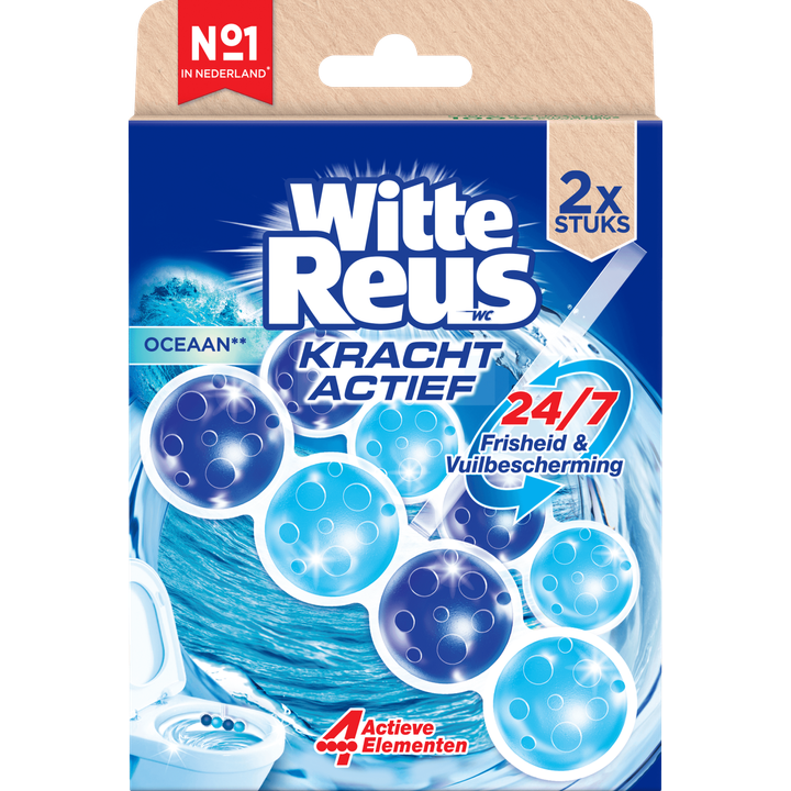 Witte Reus toiletblok Kracht Actief Oceaan 2 x 50g