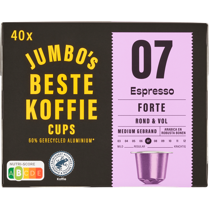 Jumbo's Espresso Forte Koffiecups 40 Stuks