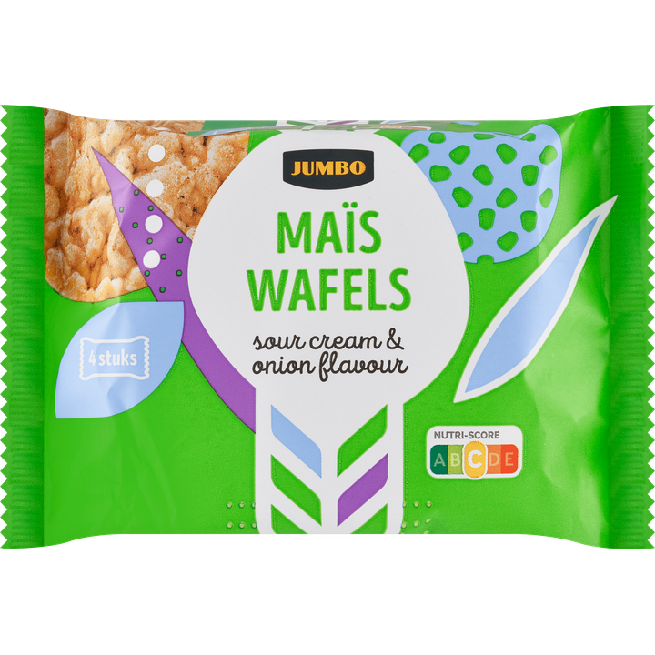 Jumbo Maïswafels Sour Cream & Onion 4 x 30,8 g