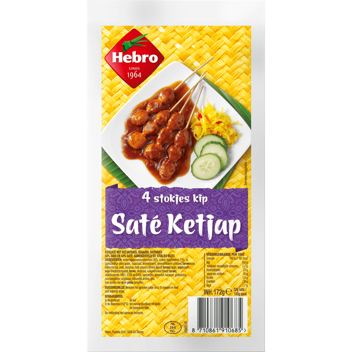 Hebro Kipsaté Ketjap 4 Stokjes 172 g