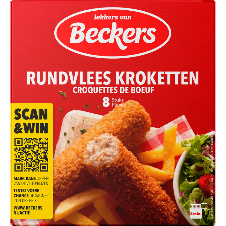 Beckers Rundvlees Kroketten Family Pack 8 x 70 g