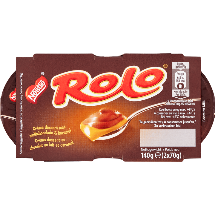 Nestlé Rolo Crème Dessert met Melkchocolade & Karamel 2 x 70 g