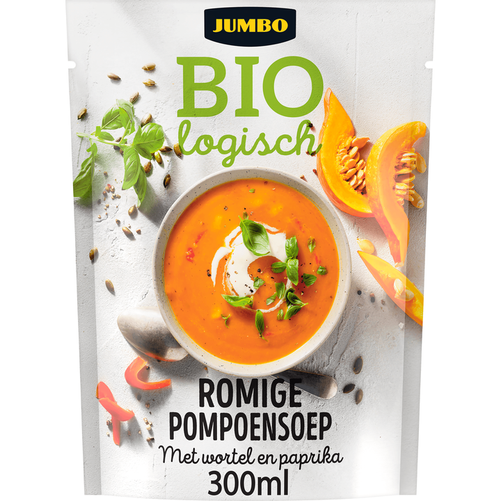 Biologisch Romige Pompoensoep met Wortel & Paprika 300ML