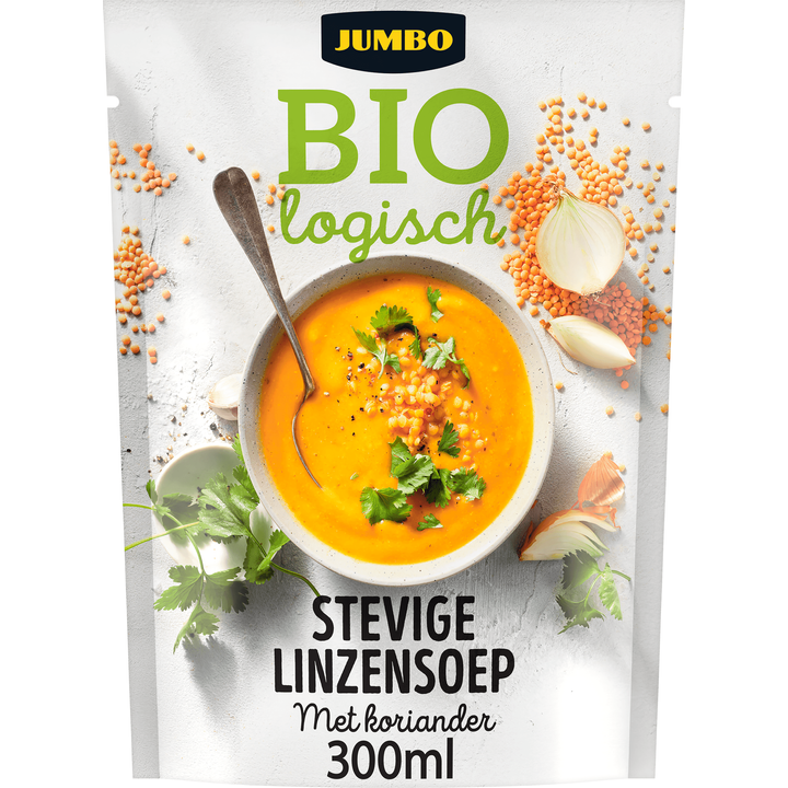 Biologisch Stevige Linzensoep met Koriander 300ML