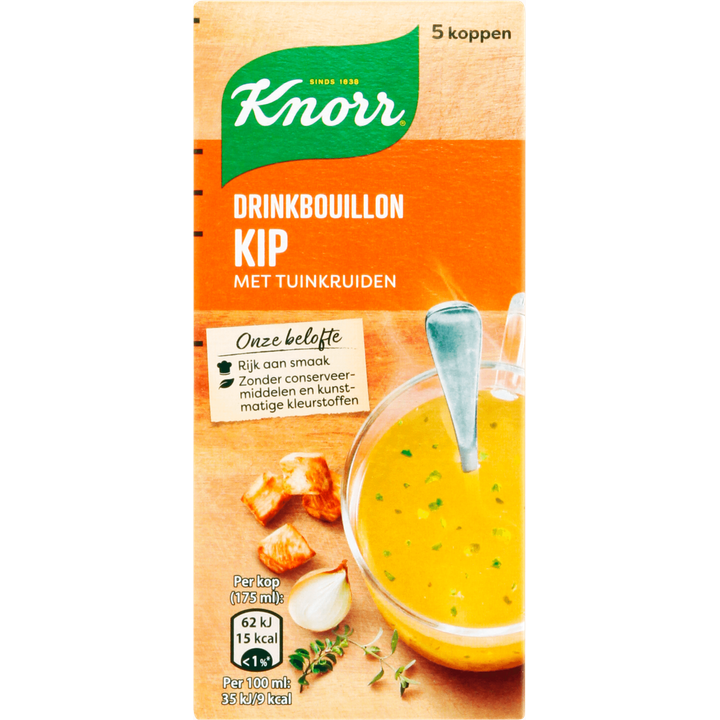 Knorr Drinkbouillon Kip met Tuinkruiden 5 x 6,1 g