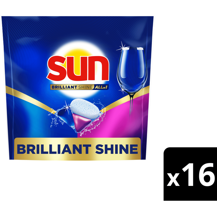 Sun Brilliant Shine All in 1 Vaatwascapsules 16 Stuks 240 g