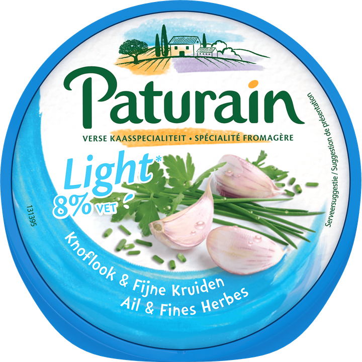 Paturain Verse Roomkaas Light Knoflook & Fijne Kruiden 150 g