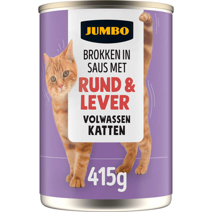 Brokken in Saus met Rund & Lever