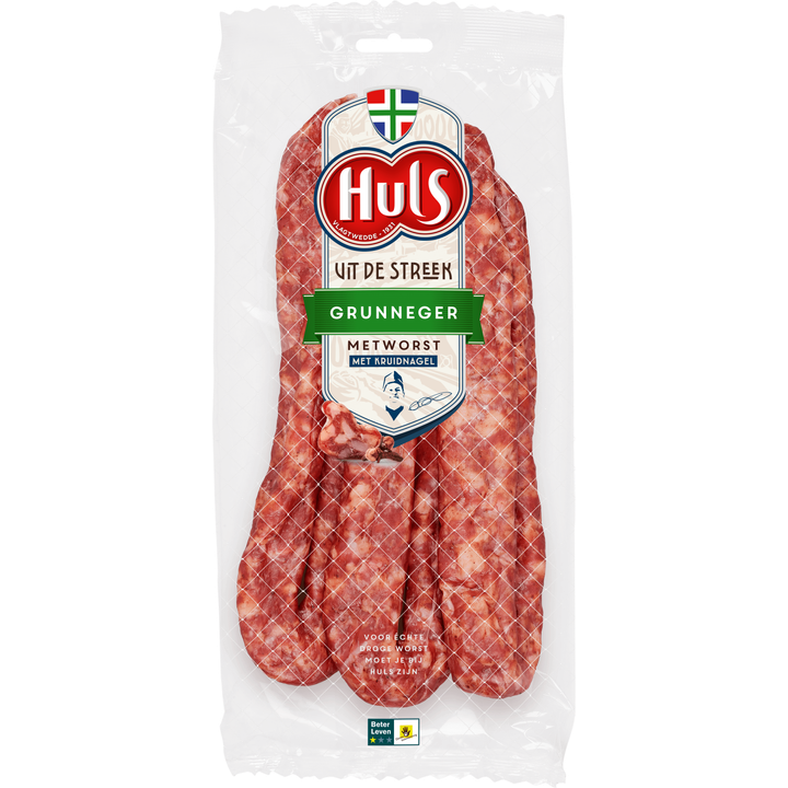 Huls Grunneger Metworst met Kruidnagel 3 x 150 g