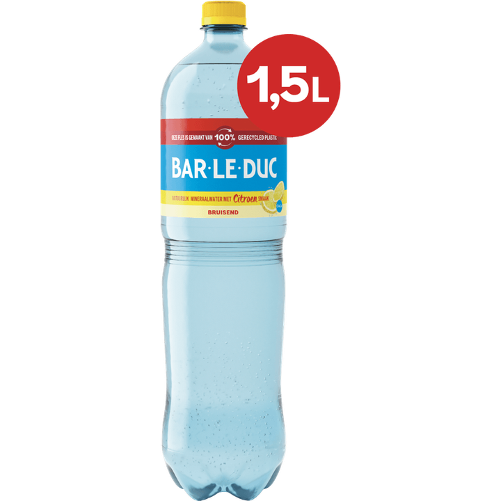 Bar-le-Duc Natuurlijk Mineraalwater Bruisend met citroensmaak 1,5 L