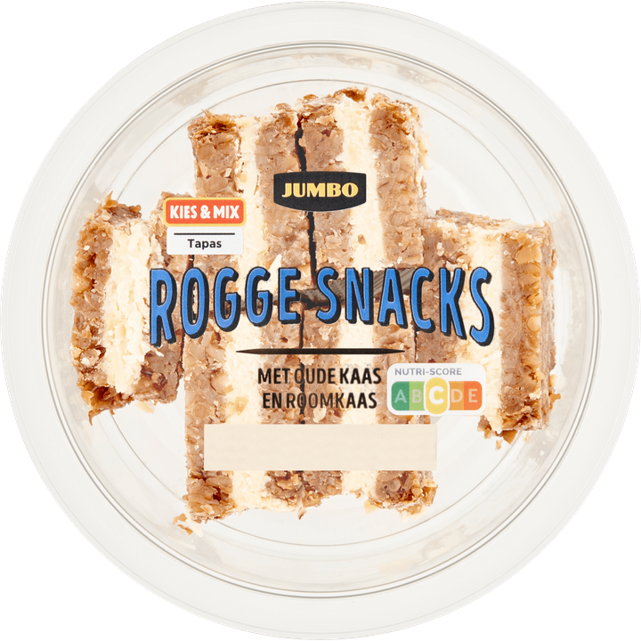 Rogge Snacks met Oude Kaas en Roomkaas