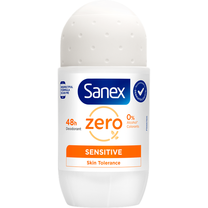 Sanex Zero% Sensitive Gevoelige Huid Deodorant Roller 50 ml