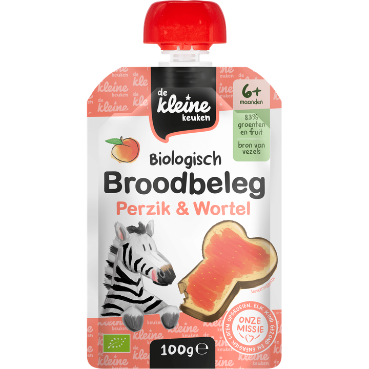 Biologisch Broodbeleg Perzik & Wortel 6+ Maanden