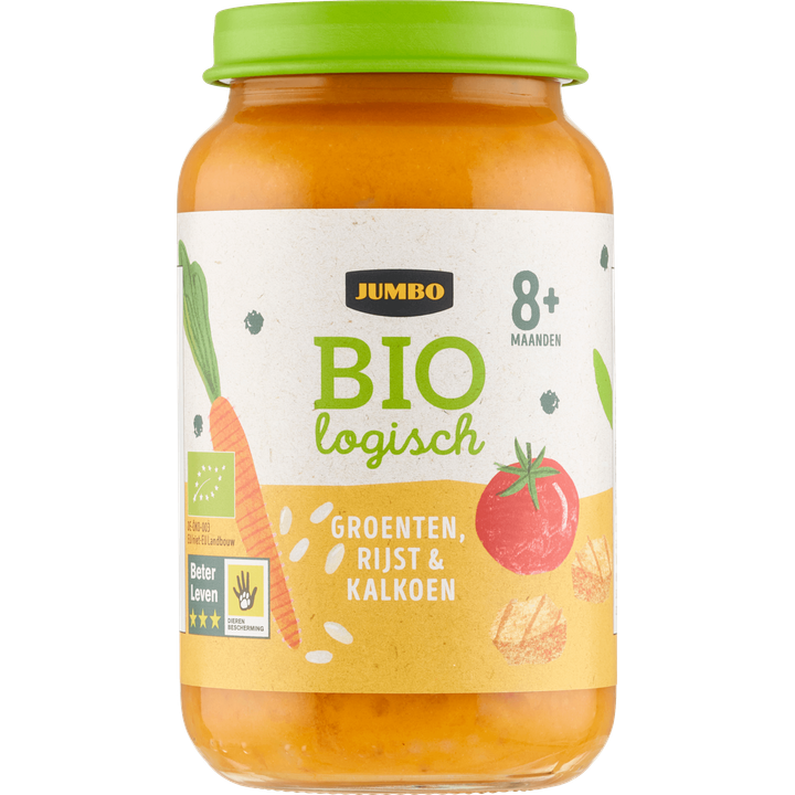 Biologisch Babyvoeding Groenten Rijst & Kalkoen 8+ Maanden