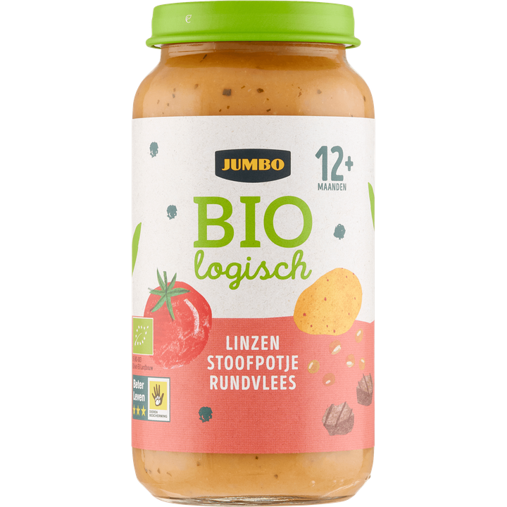 Biologisch Babyvoeding Linzen Stoofpotje Rundvlees 12+ Maanden