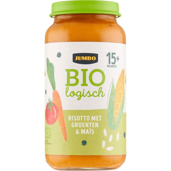Biologisch Babyvoeding Risotto met Groenten & Maïs 15+ Maanden