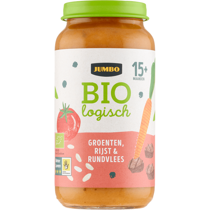 Biologisch Babyvoeding Groenten, Rijst & Rundvlees 15+ Maanden