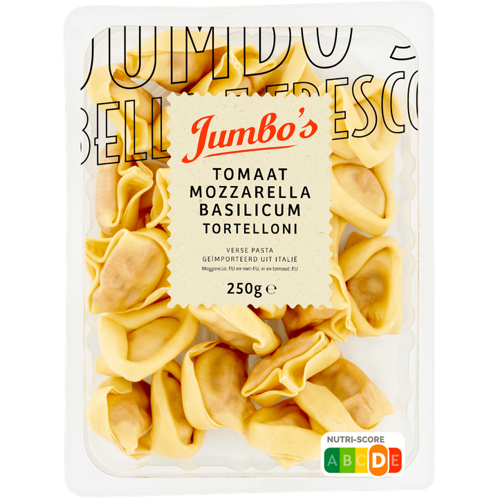 Jumbo's Verse Pasta Tortelloni Tomaat Mozzarella Basilicum 250 g