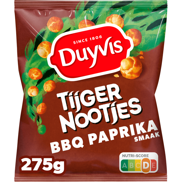 Duyvis Tijgernootjes BBQ Paprika Pinda Noten 275 gr