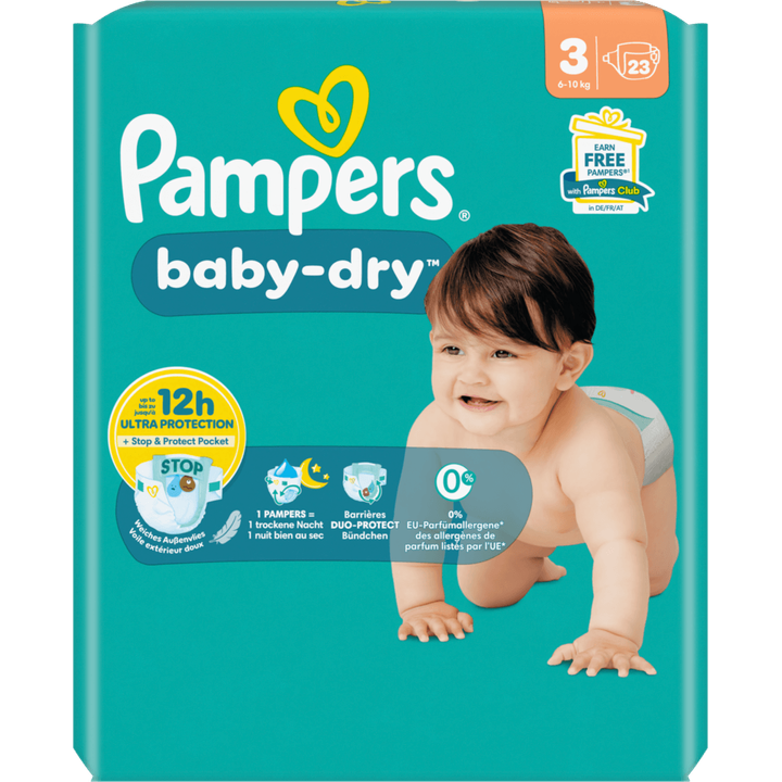 Pampers Baby-Dry Luiers 3 Giga Pack aanbieding bij Kruidvat