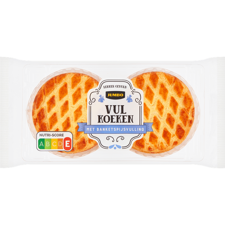 Vulkoeken met Banketspijsvulling