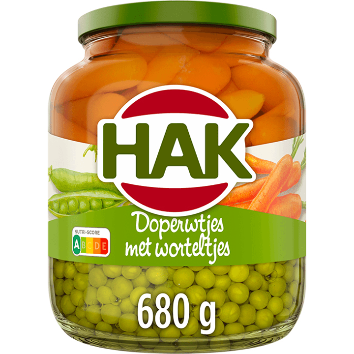 Hak Doperwtjes met Worteltjes 680 g