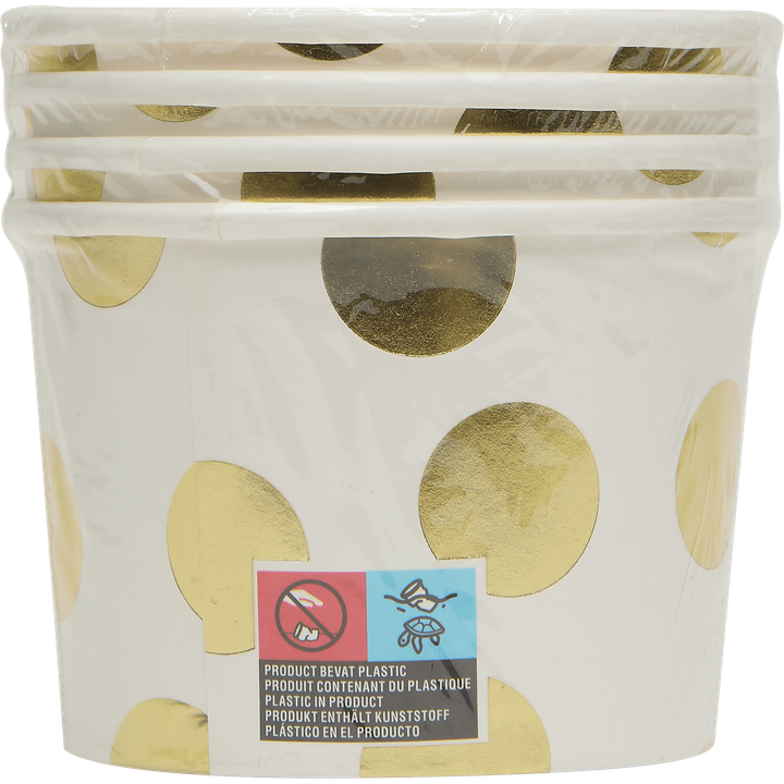 Bakjes Gouden Stip 4 Stuks