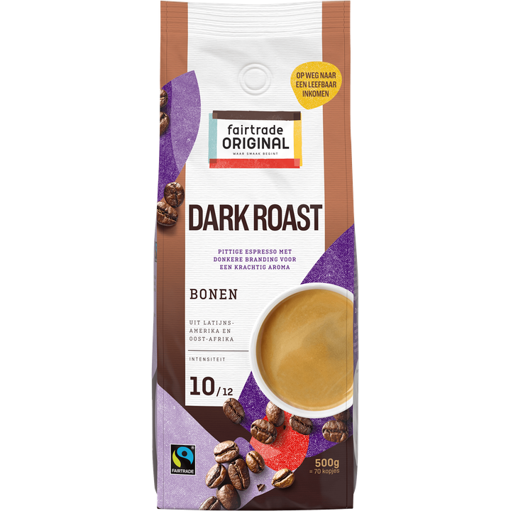 Fairtrade Original Dark Roast Bonen 500 g