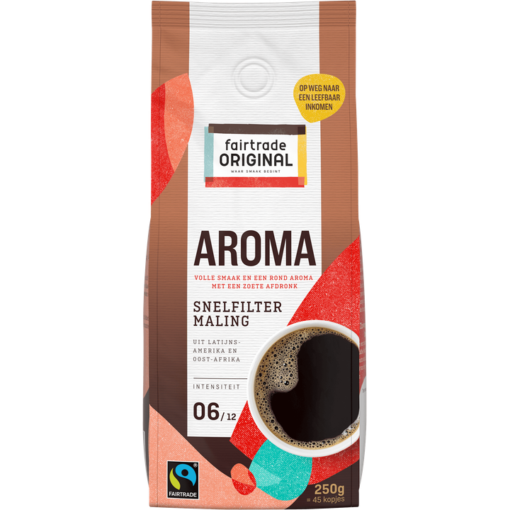 Fairtrade Original Aroma Snelfilter Maling 250 g