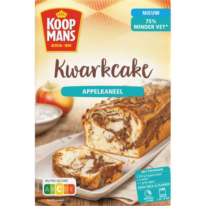 Koopmans Kwarkcake Appelkaneel 400g