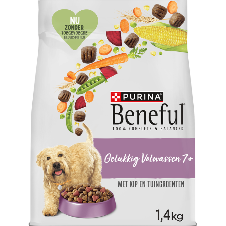 Beneful Gelukig Volwassen Hondenvoer met Kip en Tuingroenten
