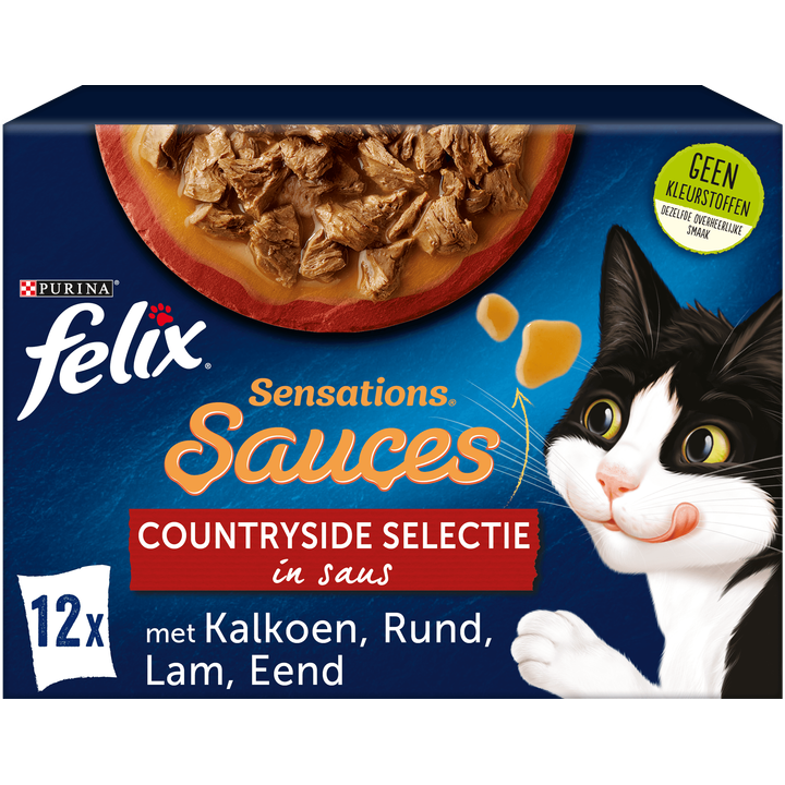 FELIX® Sensations Sauces Countryside Selectie Kattenvoer 12x85g