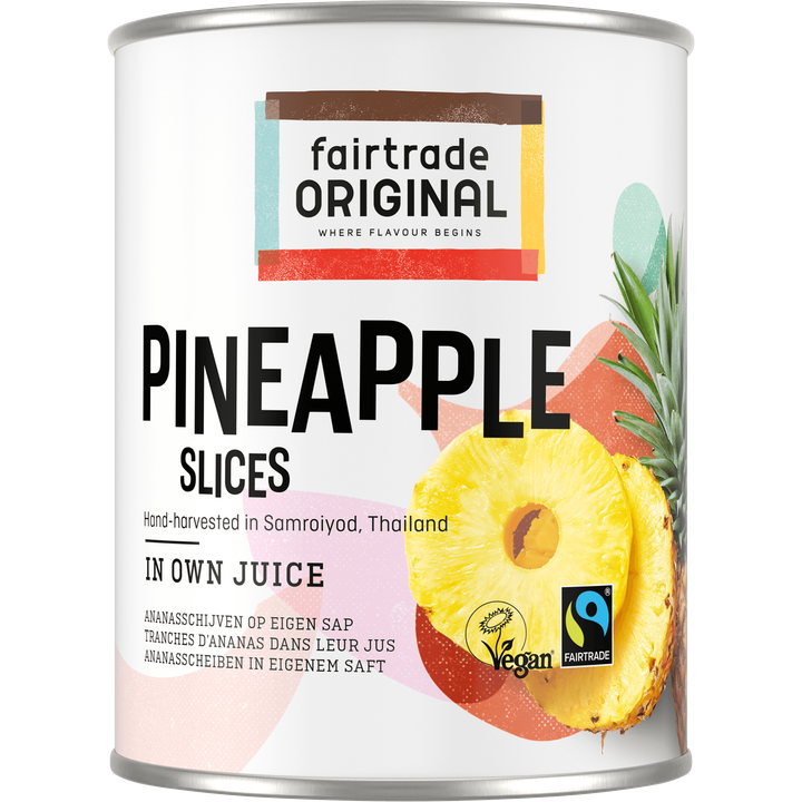 Fairtrade Original Ananasschijven op Eigen Sap 565 g 