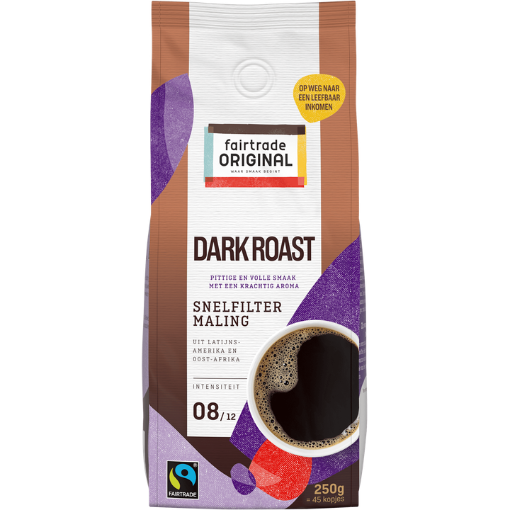 Fairtrade Original Dark Roast Snelfilter Maling 250 g