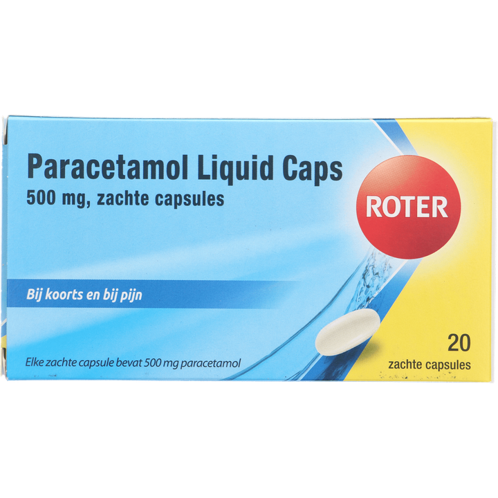 Roter Paracetamol Liquid Caps 500Mg 20 Stuks
