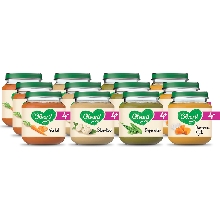 Olvarit 4+ Maanden Variatiemenu Maaltijd 12 x 125g