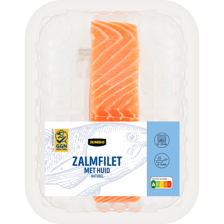 Zalmfilet met Huid Naturel ca