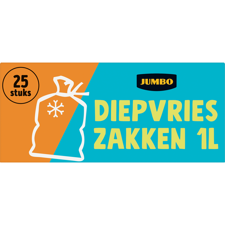Diepvrieszakken met Sluitstrips en Schrijfvakken 1 L 25 Stuks