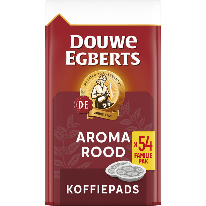 Douwe Egberts Aroma Rood Koffiepads Familiepak 54 Stuks 375 g