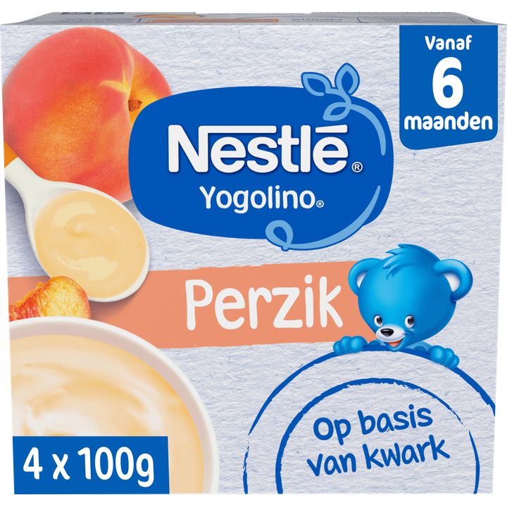 Nestlé Yogolino® Perzik 6+ maanden baby toetje 4 x 100 g