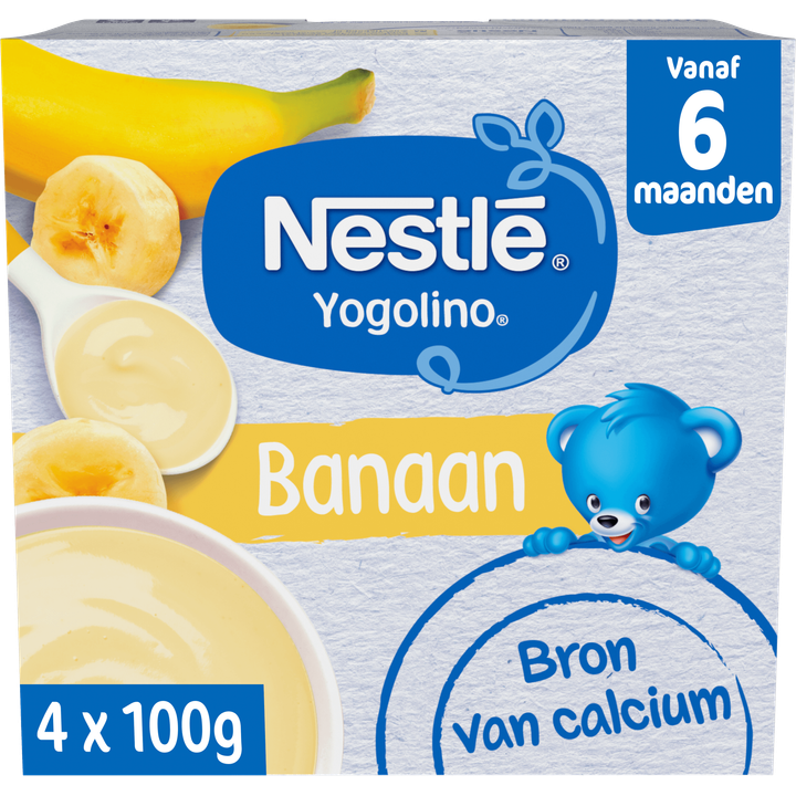 Nestlé Yogolino® Banaan 6+ maanden baby toetje 4 x 100 g