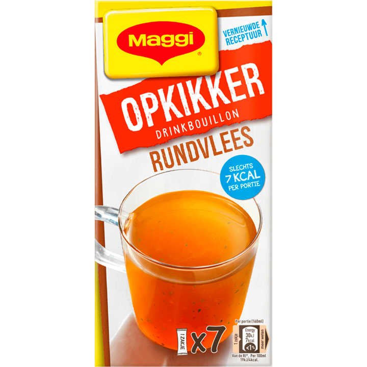 MAGGI Opkikker Drinkbouillon Rundvlees 7 x 3,3 g
