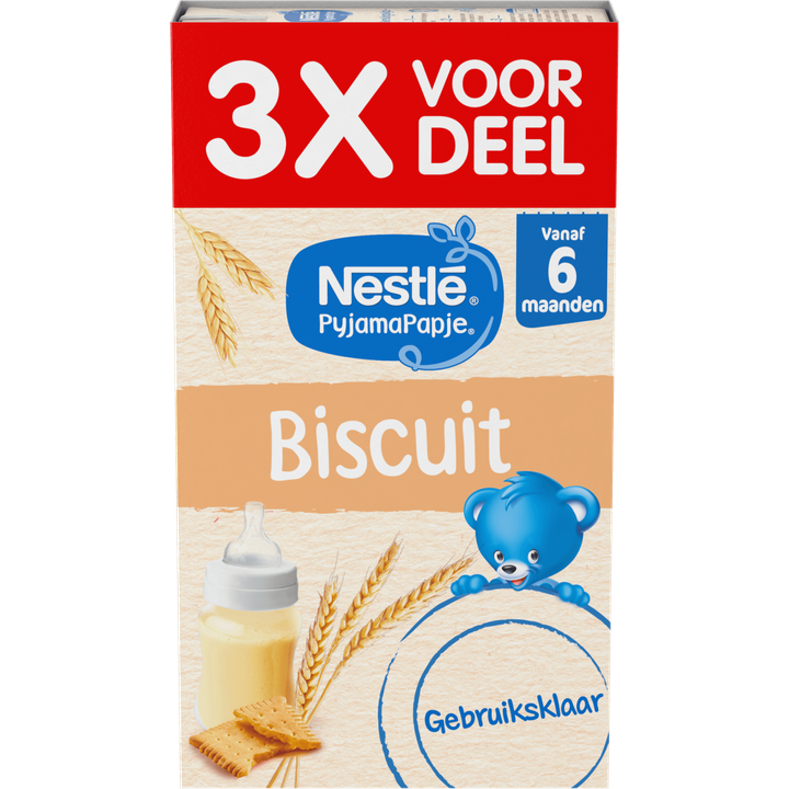 Nestlé PyjamaPapje® Biscuit 6+ maanden baby pap 3 x 250 ml