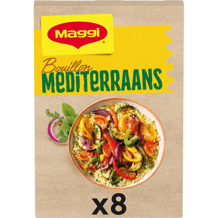 Maggi Bouillon Mediterraans met Basilicum & Olijfolie 8 Stuks 80 g 
