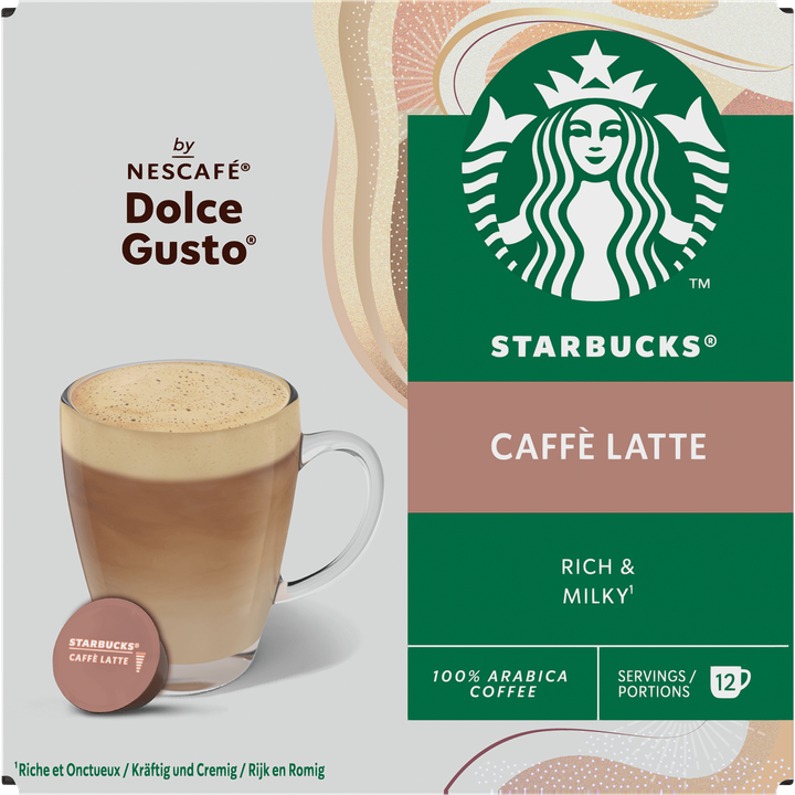 Starbucks® by Nescafé® Dolce Gusto® Caffè Latte - 12 koffiecups