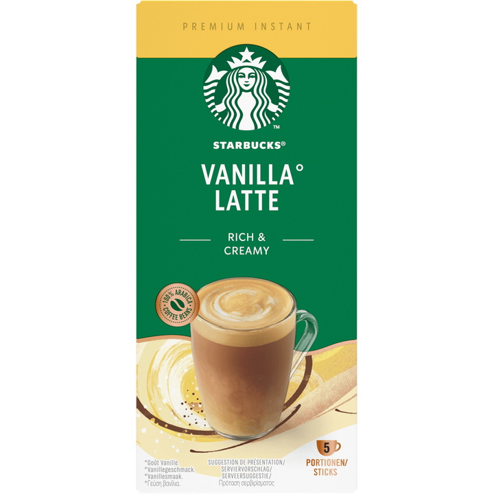 Starbucks Vanillesmaak Latte 5 x 21,5 g