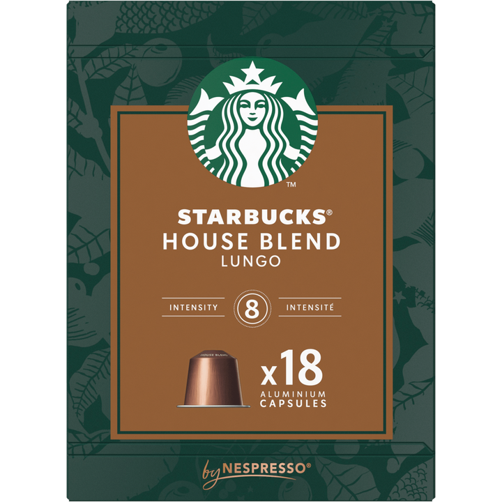 Starbucks by Nespresso House Blend Lungo 18 Aluminium Capsules 93,6 g