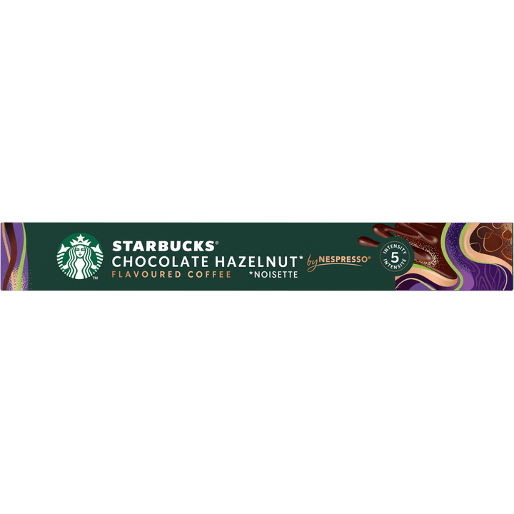 Starbucks by Nespresso Chocolate Hazelnut Flavoured Coffee 10 Capsules 51 g