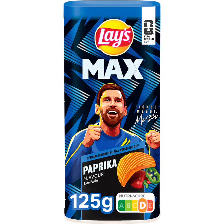 Lay's Max Ribbel Chips Paprika Snackbox 125 gr